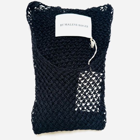 By Malene Birger Black Open Knit Top Size XXS - Picture 2 of 6